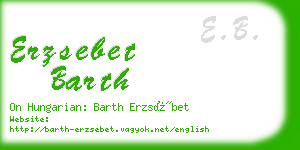 erzsebet barth business card